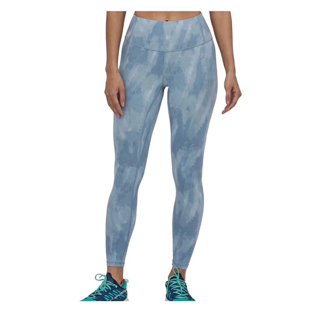 Patagonia Women’s Maipo 7/8 Tights Blue Camo Print Active Leggings Size Small